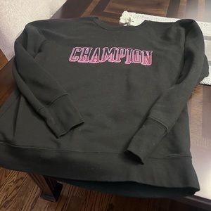 Champion Black with Pink writing sweatshirt size L